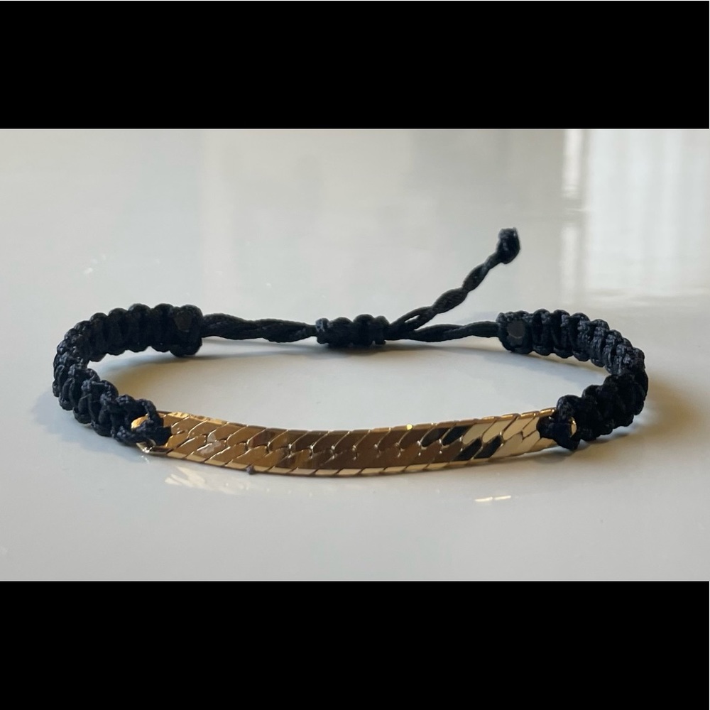 New Gold Chain by the Inch with Threaded  Cord Bracelet for Men